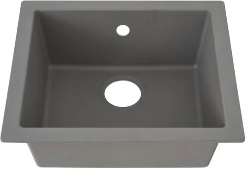 Respekta Ohio Granit Mineralite Küchenspüle 50 x 44 cm - Sanitäranlagen & Zubehör – Die elegante Mineralite Spüle überzeugt durch hohe Widerstandsfähigkeit, einfache Reinigung und ein modernes Design, ideal für Küchen mit begrenztem Platz.