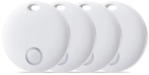 Reyke Smart Tag Pro, Koffer Tracker kompatibel mit Apple Wo ist APP (nur iOS), Schlüsselfinder für Schlüssel, Gepäck, Koffer, Brieftasche, IP67 wasserdicht, 4er Pack