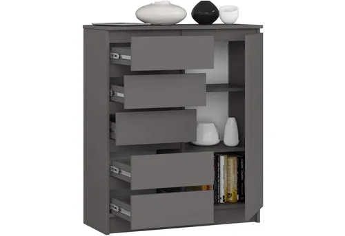 Raumhirsch Furniture Kommode CL3, Graphit, 80x97x35 cm