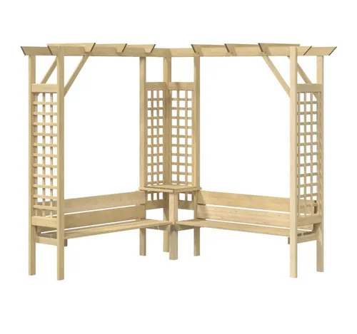 furnicato Pergola Eck-aus grün imprägniertem Massivholz 190x190x200 cm, Grün, (1-tlg)