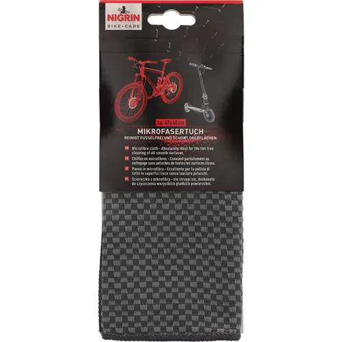 Mikrofasertuch 2in1 NIGRIN BIKE-CARE Fahrrad Reinigung & Pflege  doppelseitig