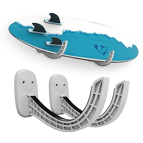 TWO STONES Surfboard-Rack für Wand | Surfbrett-Wandhalterung | Paddelboard Rack | Surfboard Wandregal | Paddelboard Wandhalter | Surfboard Wandhalterungen (Grau)