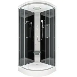 AcquaVapore Komplettdusche D10-23T0 Schwarz 100x100