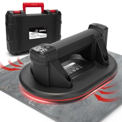SHALL Elektrischer Vakuum Saugheber 300kg Tragkraft in schwarz von Shall