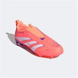 Adidas PREDATOR LEAGUE LL FG/MG Kinder - Rot, Fußballschuhe für optimale Ballkontrolle - Fußballschuhe mit Hybridfeel Obermaterial und schnürlosem Strickschaft für Kinder, ideal für feste Böden und Kunstrasen. Überragende Ballkontrolle dank griffiger Strikescale Gummilamellen.