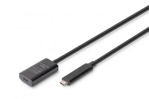 DIGITUS USB-Verlängerungskabel 24 pin USB-C 5m - USB-Kabel für schnelle Datenübertragung mit USB 3.1, ideal für flexible Verbindungen und erweiterte Reichweite.