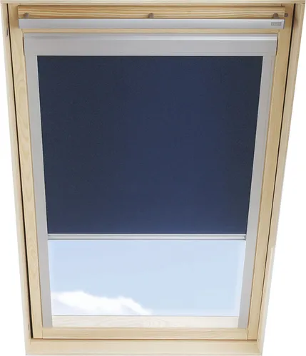 ITZALA Verdunkelungsrollo kompatibel mit VELUX Dachfenster M04, 304, 1, Dunkelblau