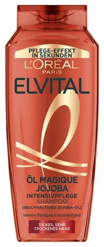 L'ORÉAL PARIS Elvital Öl Magique Jojoba Shampoo, 6-tlg. - Intensives Pflegeshampoo für sehr trockenes Haar. Die reichhaltige Formel mit Jojoba-Öl revitalisiert und sorgt für Geschmeidigkeit und Glanz. Ideal für die tägliche Haarpflege.