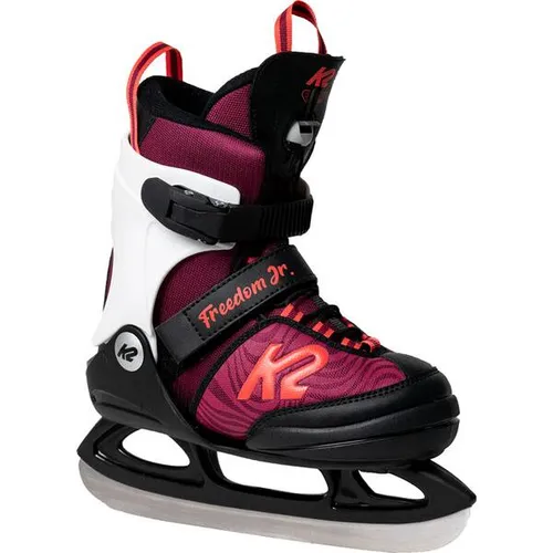 K2 Unisex Jugend Freedom Ice Eishockey Schlittschuhe, Purple_Coral, 29 - Schlittschuhe mit hoher Knöchelstütze und herausnehmbarer Sohle, ideal für sicheren Halt und komfortables Fahren auf dem Eis.