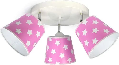 Deckenleuchte Kinderlampe Stern Metall 230V 299 300 G3 (Rosa) - Deckenleuchten für Kinderzimmer, mit liebevollem Sternendesign und hochwertiger Verarbeitung, schaffen eine gemütliche Atmosphäre.