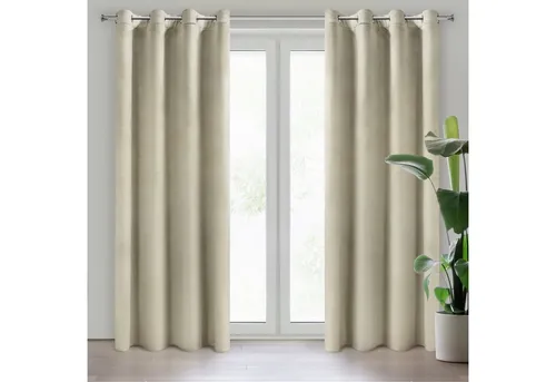 Eurofirany Vorhang Elegante Samtvorhänge 2er SET Ösen Blickdicht 140x250 cm, Prachtvoll und klassisch