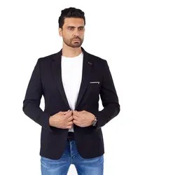 Denim Distriqt Jerseysakko Sportliches Herren SLIM FIT Jersey Sakko mit Stretch schwarz Gr. 60 entspricht Gr. 4XL