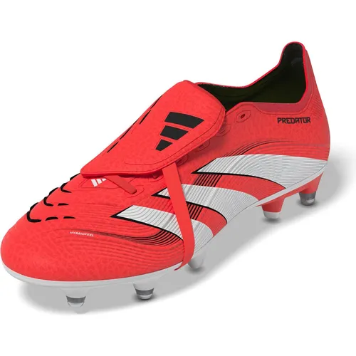 adidas Predator League FOLD-Over Tongue Fußballschuhe - Fußballschuhe mit Hybridfeel Obermaterial und umschlagbarer Zunge für optimalen Halt auf weichen Böden, ideal für ambitionierte Spieler.