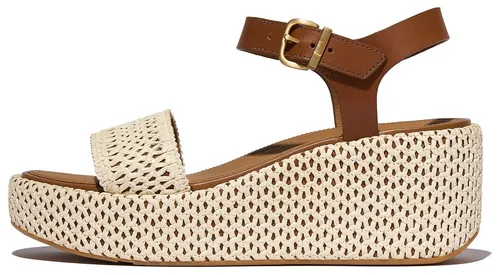 Fitflop PLATFFORMS WOVEN WEDGE Keilsandalette, Plateau Sandale, Sommerschuh in raffinierter Optik