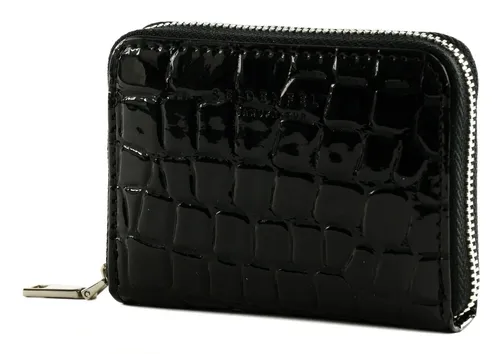 SEIDENFELT MANUFAKTUR Ylva Geldbörse Croco Print Black schwarz Neu