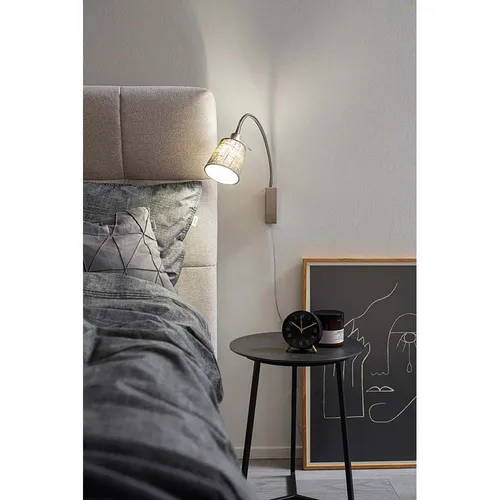 Fischer & Honsel Leseleuchte 40 cm - Elegante Textil-Leseleuchte, ideal für gemütliche Leseecken, mit einer praktischen Wandmontage für platzsparende Innenbeleuchtung.