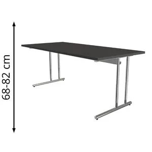 Kerkmann Schreibtisch Artline, anthrazit/silber - Kinderschreibtische, höhenverstellbar für optimale Ergonomie und Wachstum, ideal für Kinderzimmer oder Home Office.