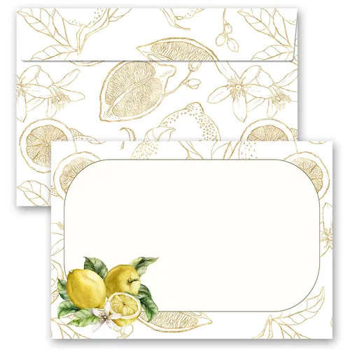 Briefumschläge ZITRONEN in grün von Paper-Media