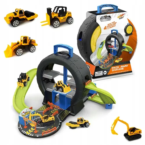 2-stöckige Autogarage mit Rutsche und Stoßfängern [LA-502A]