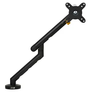 BakkerElkhuizen Monitorarm BE Flexible Single schwarz - Arbeitsplatzorganisation mit flexibler Höhenverstellung für ergonomisches Arbeiten und mehr Platz auf dem Schreibtisch.