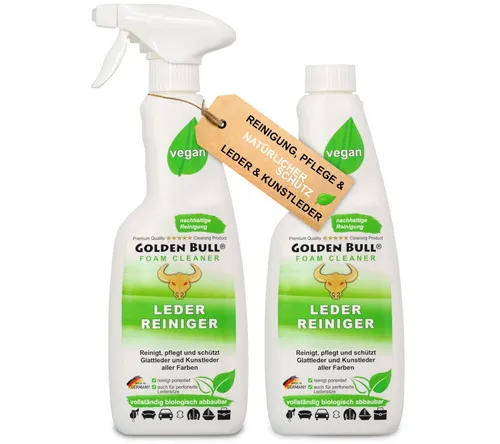 Leder Kunstleder Reiniger Pflege Auto Möbel | Lederreiniger Lederpflege 2x0,5L