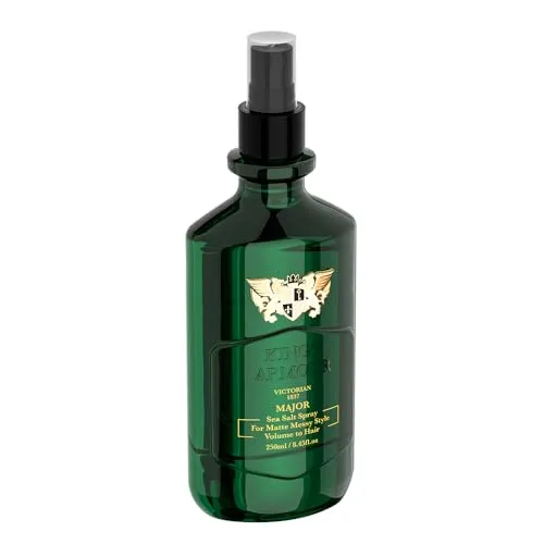 King’s Armour MAJOR Sea Salt Spray 250 ml – Meersalz Haarspray für Textur & Volumen – Mattes Finish für Beach Waves & Undone-Looks – Styling Spray für Männer & Frauen, natürlicher Halt