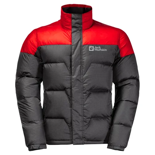 Jack Wolfskin DNA Tundra XT Winter-Daunenjacke für Herren, Größe L, rot - Die DNA TUNDRA XT Daunenjacke bietet hervorragende Wärme und Funktionalität. Mit winddichtem TEXASHIELD PRO Material und modernen Design-Elementen ist sie ideal für kalte Tage. Ausgestattet mit 3 praktischen Taschen.