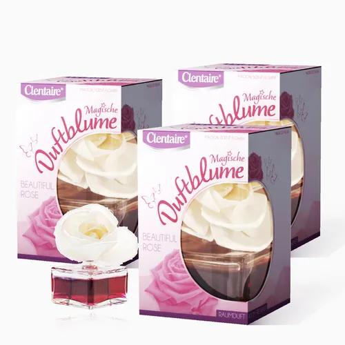 CLENTAIRE Duftblumen 1 x 75 ml Beautiful Rose - Raumduft, Lufterfrischer