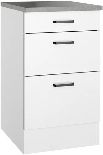 OPTIFIT Unterschrank OPTImulti Breite 50 cm, Tiefe 60 cm, mit 1 Schubkasten, 2 Auszügen