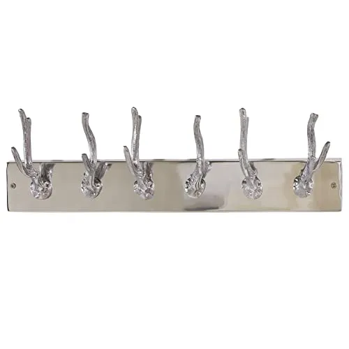 invicta INTERIOR Wandgarderobe DEER mit Hirschgeweihen - Wandgarderobe aus hochwertigem Aluminium, inspiriert von echten Hirschgeweihen – ein stilvolles Deko-Objekt für Ihren Eingangsbereich.