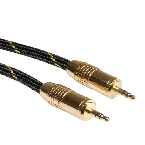 Audio-Verbindungskabel 3,5mm Gold Stecker/Stecker, 10 m