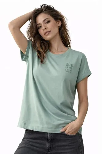 Sublevel Damen T.Shirt LINA Mineral Green D12041M02794A3-M von Sublevel