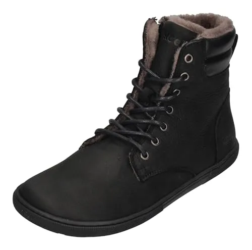 KOEL Damen Barefoot Booties FLORENCE LAMBWOOL - Schwarz, Größe 39 EU - Wanderschuhe mit hydrophobiertem Leder und rutschfester Gummisohle für maximale Bewegungsfreiheit. Ideal für Barfußschuh-Neueinsteiger, die den Boden spüren möchten.