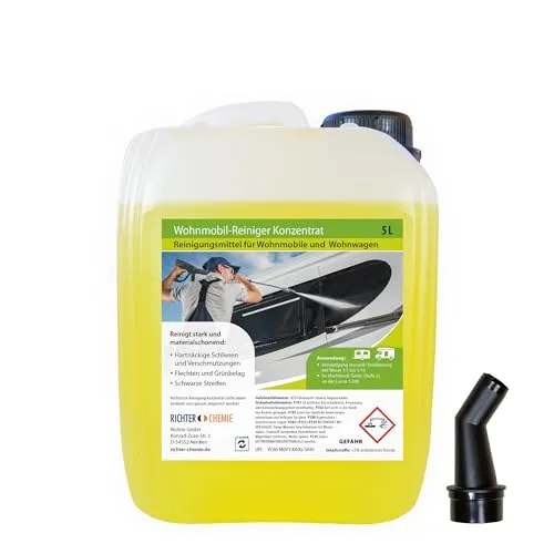 Richter Chemie Wohnwagenreiniger außen | Hochwirksamer Caravan Außenreiniger - Reinigungsmittel für Wohnmobile: Entfernt mühelos hartnäckige Verunreinigungen und sorgt für strahlend saubere Oberflächen - ideal für alle Außenmaterialien Ihres Wohnwagens.