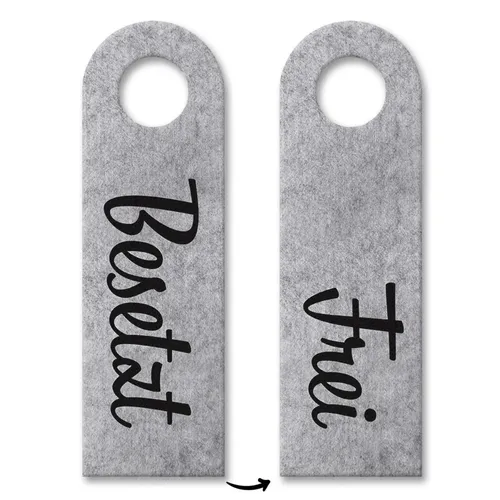 Besetzt - Frei Türhänger in grau von speecheese