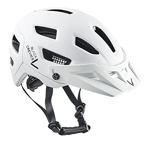 Black Crevice MTB Fahrradhelm, White, S/M (54-58cm) - Sicher & Komfortabel - Fahrradhelme mit optimaler Anpassung durch verstellbares Kinnband und zahlreiche Belüftungsöffnungen für einen frischen Kopf. Ideal für Mountainbiker, die Wert auf Sicherheit und Tragekomfort legen.