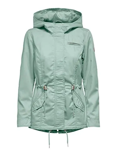ONLY Softshelljacke Lorca Parka Damen - Übergangsjacke in Harbor Gray - Funktionsjacken aus 80% Polyester und 20% Baumwolle, ideal für wechselhaftes Wetter und stylisch zugleich.
