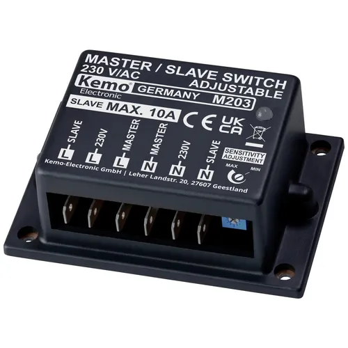 Kemo M203 Master Slave Schalter Baustein 230 V AC in grün von Kemo