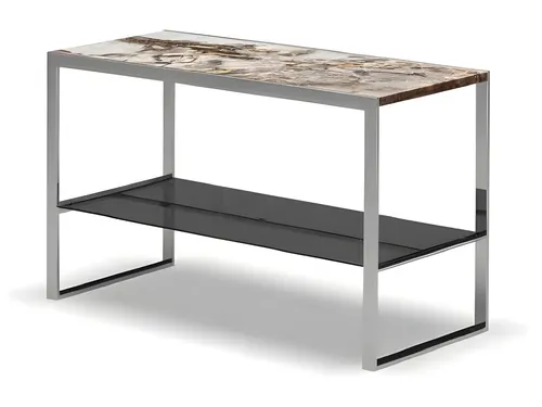 Moderner grauer Beistelltisch aus Metall - Eleganter Beistelltisch aus robustem Metall in Grau, perfekt für jedes Wohnzimmer. Mit kompakten Maßen von 88 x 40 x 57 cm fügt er sich ideal in moderne Wohnkonzepte ein.