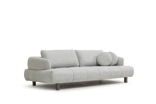 Geräumiges 4-Sitzer Sofa in Grau für modernes Wohnen - Stilvolles Sofa für 4 Personen, ideal für Wohnzimmer und Schlafzimmer. Bequem und elegant mit Kissen, ohne Montage erforderlich. Maße: 240 x 108 x 53 cm.
