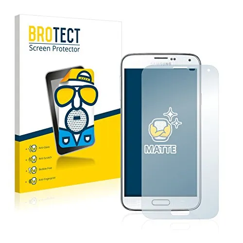 BROTECT Entspiegelungs-Schutzfolie für Samsung Galaxy S5 (2 Stück) Matte Displayschutz-Folie, Anti-Reflex, Anti-Fingerprint