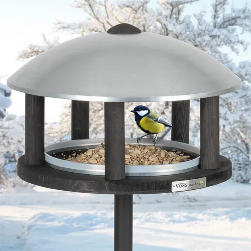 Vogelhaus mit Ständer 155cm in grau von VOSS.garden