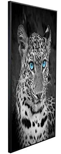 Ecowelle Infrarotheizung mit Bild | 750 Watt | 60x120 cm | Infrarot Heizung| | Made in Germany| b 64 Leopard