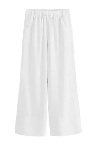 Next Palazzohose Hose aus Leinenmischung mit weitem Bein (1-tlg)