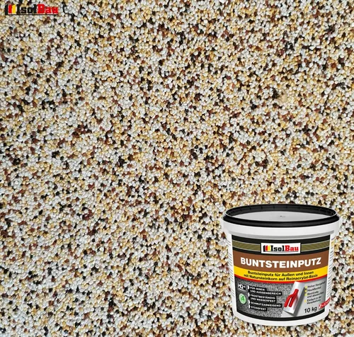 Buntsteinputz Mosaikputz BP 50 (weiss, gelb, braun, schwarz) 10 kg Qualität