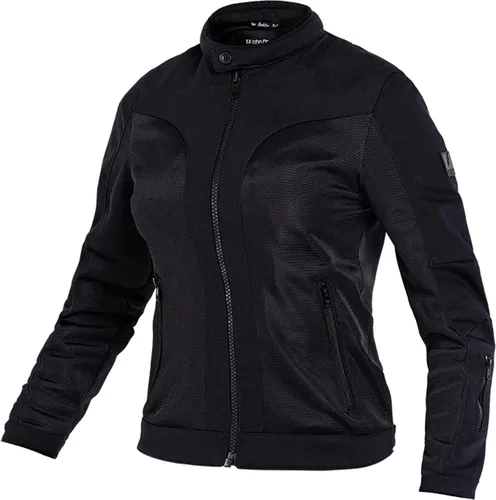 John Doe Motorradjacke Aero Mesh Damen 3XL - Sportliche Motorradjacke aus 100% Polyester mit perforiertem Design für optimale Belüftung. Ausgestattet mit Ellenbogen- und Schulterprotektoren, ideal für den Motorradsport.