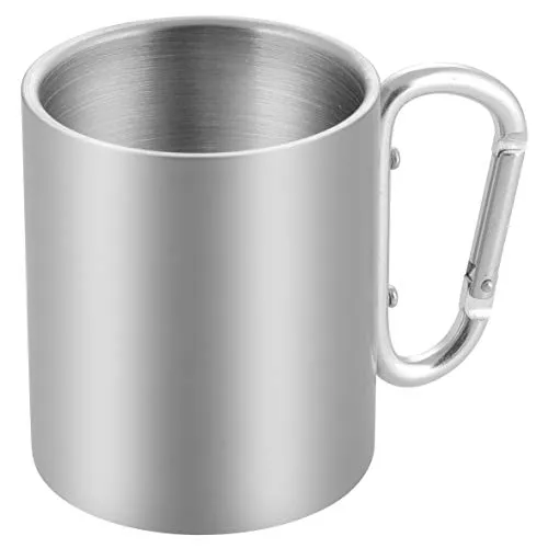 axentia 133077 Karabinertasse, 18/8 Edelstahl