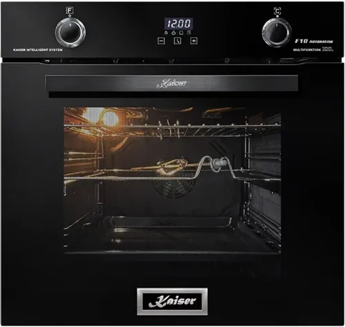 Kaiser Einbaubackofen EH 6367 – Multifunktional und Elegant - Der Kaiser EH 6367 Einbaubackofen mit 79L Volumen bietet 10 Funktionen und einen praktischen Teleskopauszug. Ideal für kreative Kochabenteuer und einfache Reinigung durch Easy-Clean Emaille.