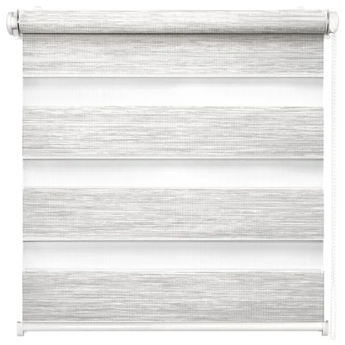 Doppelrollo Fensterrollo Duo-Rollo Klemmfix, Rikmani, 50 cm x 150 cm - Modernes Doppelrollo in Weiß für flexible Montage. Bietet Sicht- und Sonnenschutz mit Kettenzug-Bedienung. Ideal für jedes Fenster, sorgt für stilvolles Ambiente.