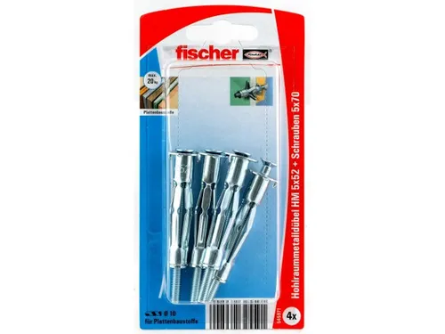 Fischer Hohlraum-Metalldübel HM 5x52 SK mit metrischer Schraube Im Karton